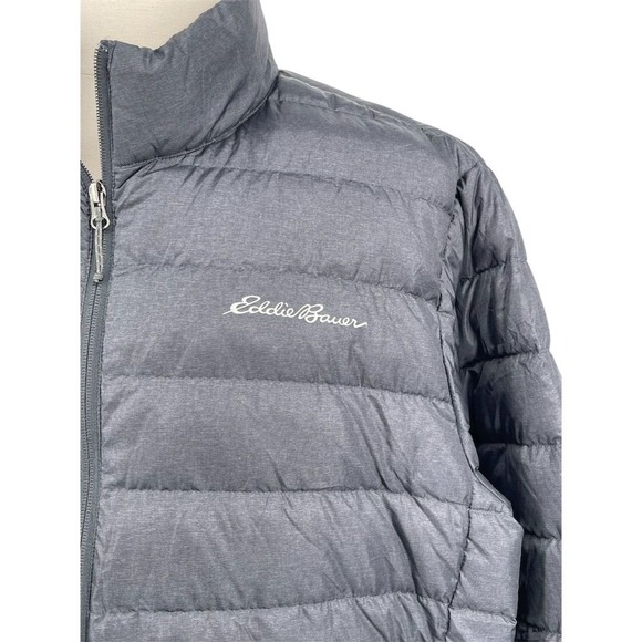 Eddie Bauer Men's Smoke Heather Gray CirrusLite Down Puffer Jacket Packable 2XL - Picture 5 of 13
